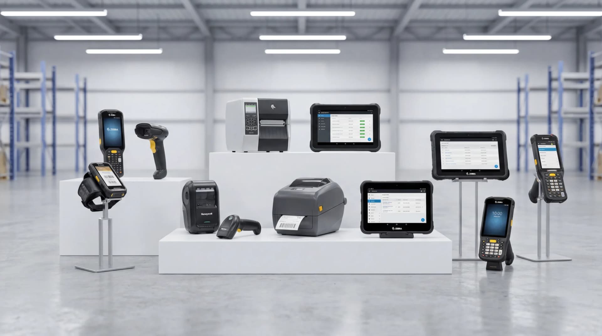 Warehouse hardware devices configured for Logimax WMS