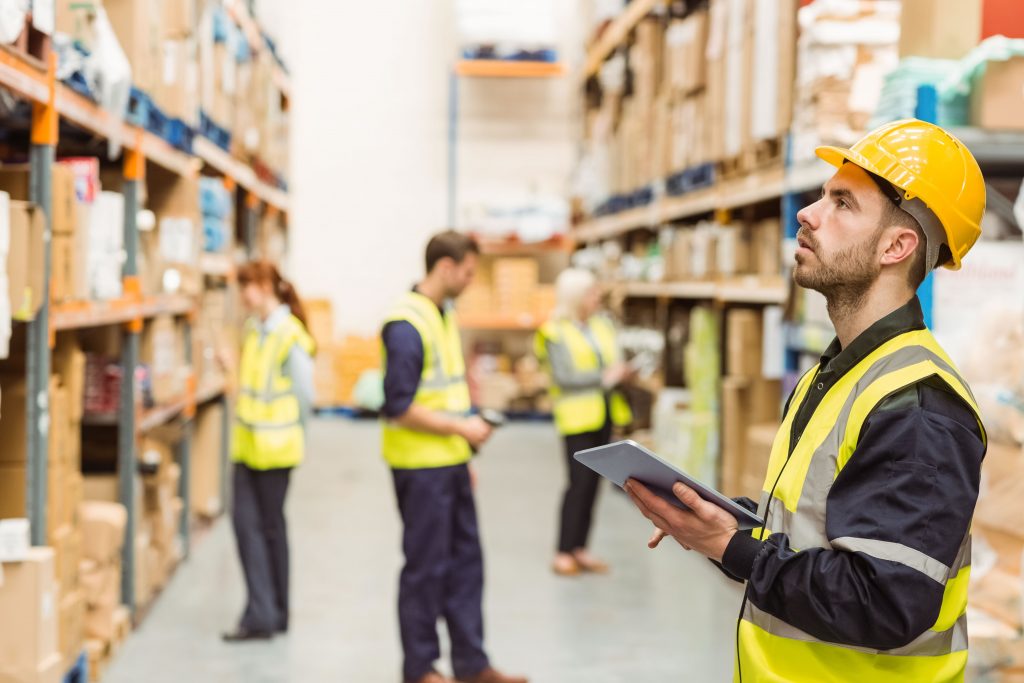 workers in warehouse