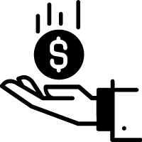 hand and coin icon