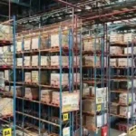 warehouse rack labels in large facility interior
