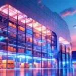 futuristic on demand warehousing exterior