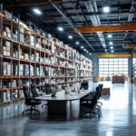 warehouse organization example with table