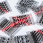 Multiple overlapping 1D barcodes showing various UPC product identification numbers and scanning lines