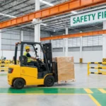 warehouse safety forklift illustration