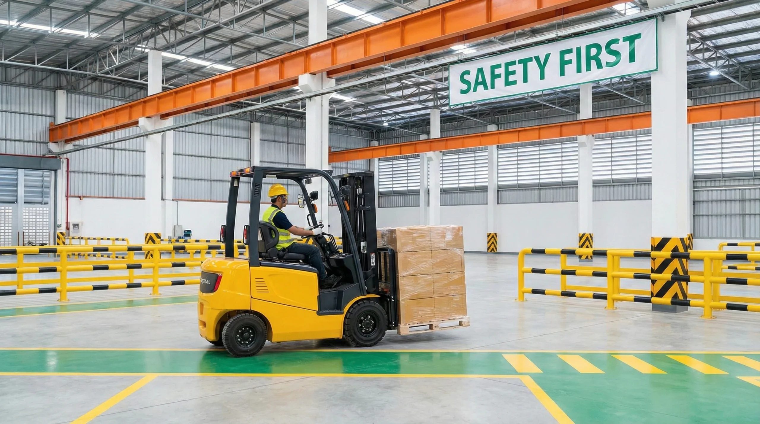 warehouse safety forklift illustration