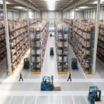 Aerial view of 3PL warehouse efficiency