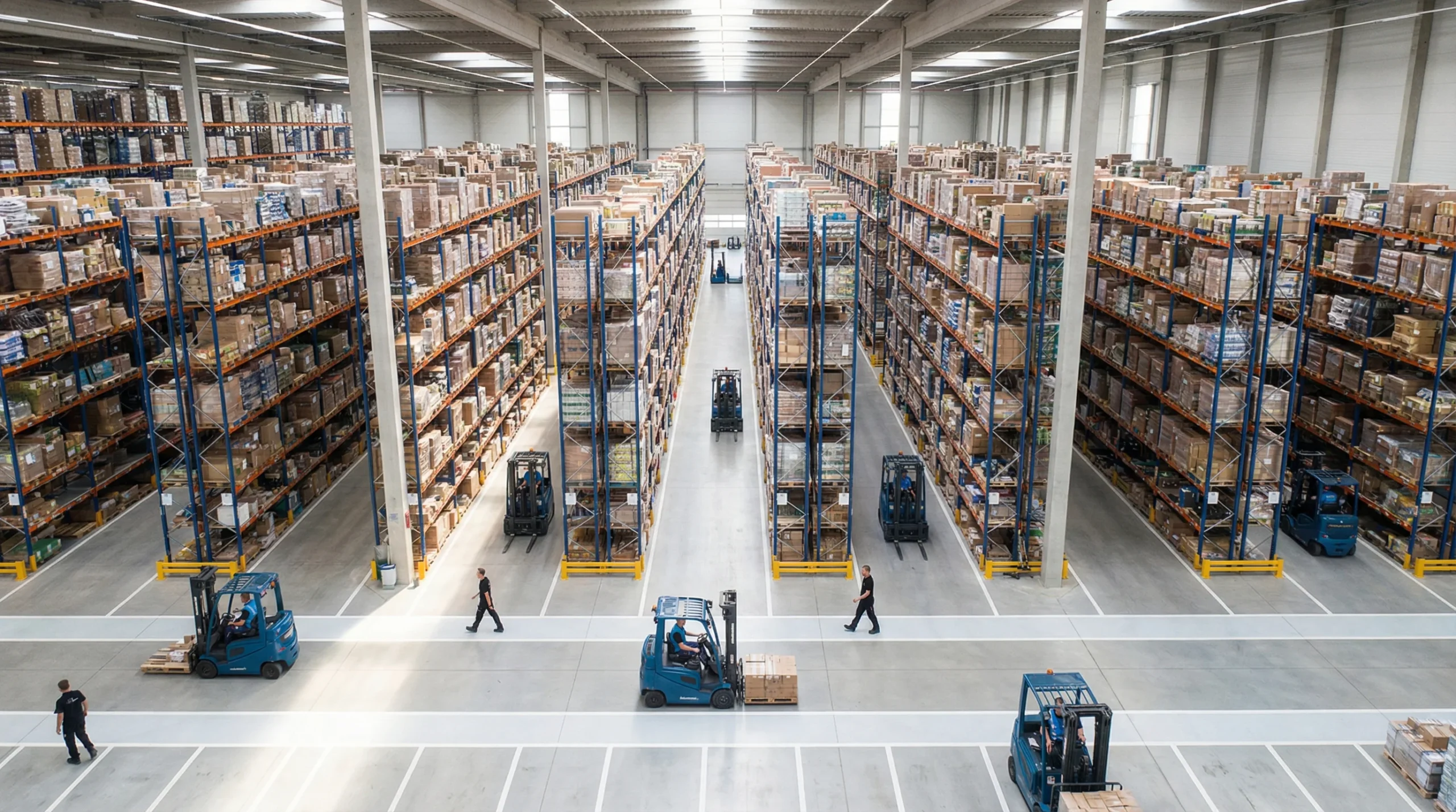 Aerial view of 3PL warehouse efficiency